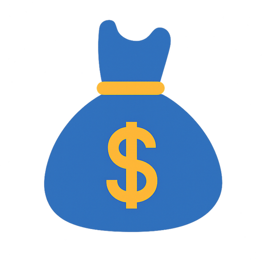 cost_savings_money_bag_icon.png Blue and gold money bag icon representing major cost savings over typical $100K–$200K CMMC implementation costs.